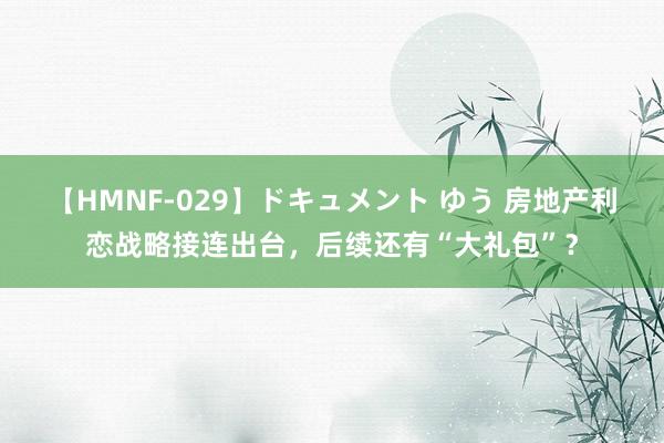 【HMNF-029】ドキュメント ゆう 房地产利恋战略接连出台，后续还有“大礼包”？