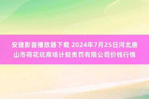 安捷影音播放器下载 2024年7月25日河北唐山市荷花坑商场计较责罚有限公司价钱行情