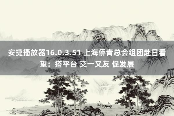 安捷播放器16.0.3.51 上海侨青总会组团赴日看望：搭平台 交一又友 促发展