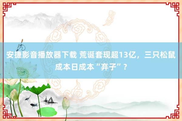 安捷影音播放器下载 荒诞套现超13亿，三只松鼠成本日成本“弃子”？