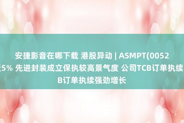 安捷影音在哪下载 港股异动 | ASMPT(00522)再涨近5% 先进封装成立保执较高景气度 公司TCB订单执续强劲增长