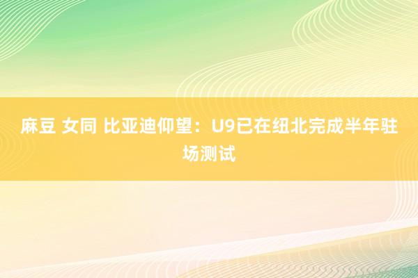 麻豆 女同 比亚迪仰望：U9已在纽北完成半年驻场测试