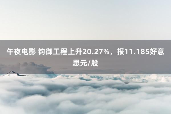 午夜电影 钧御工程上升20.27%，报11.185好意思元/股